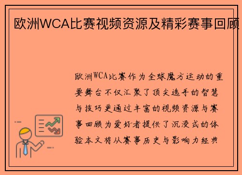 欧洲WCA比赛视频资源及精彩赛事回顾